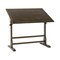 Classic Design Vintage Wood Drafting Table with 42"x 30" Adjustable Top and Pencil Groove - Distressed Black
